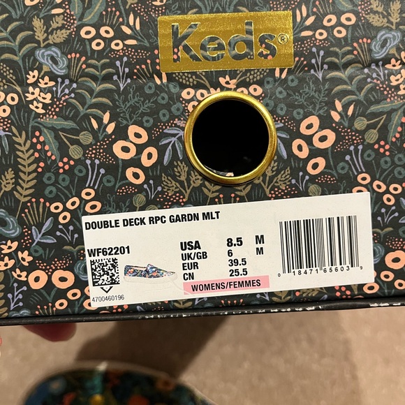 Keds Rifle Paper Co Slip-On Double Deck Sneakers - Garden Black/Multicolor - Picture 3 of 12